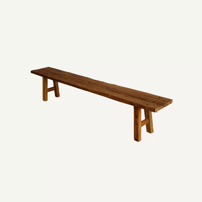 Banc vintage teck recyclé patte en « A » 200cm