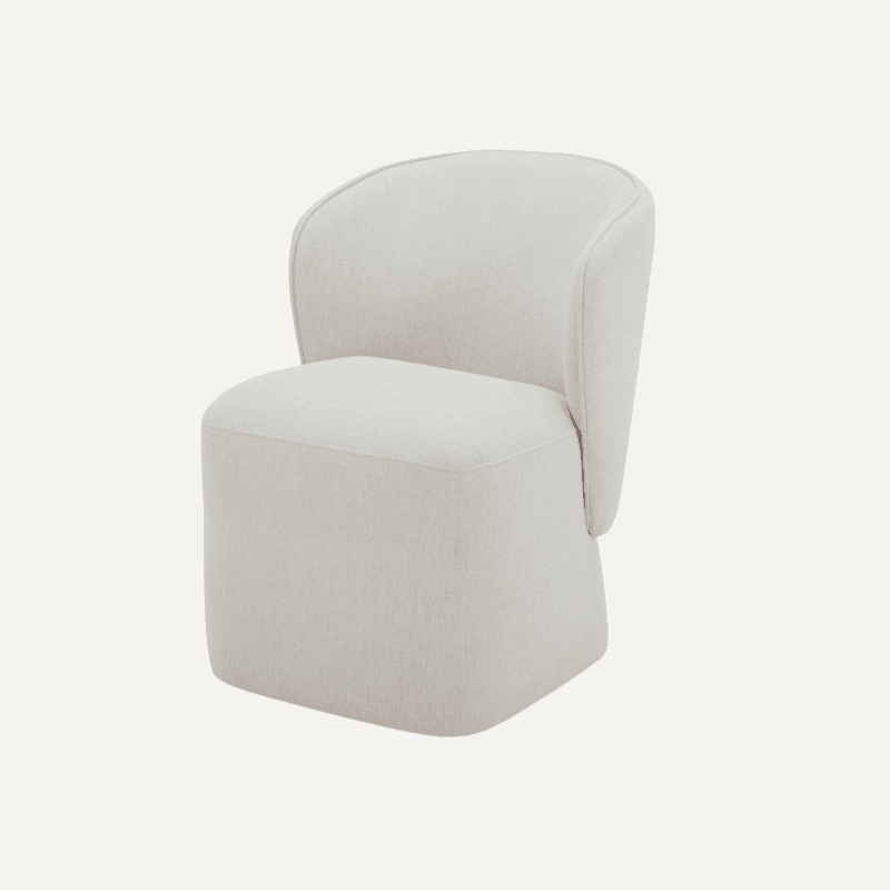 Chaise sur roulette Larson – Gris chiné